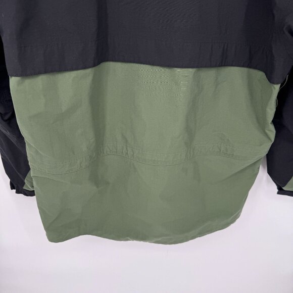 Timberland Weathergear Ski Jacket Mens Medium Green Black Nylon Hood Pockets - Picture 9 of 12